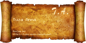 Tuza Anna névjegykártya