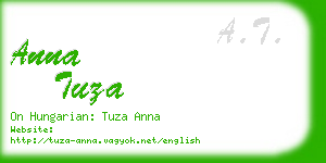 anna tuza business card